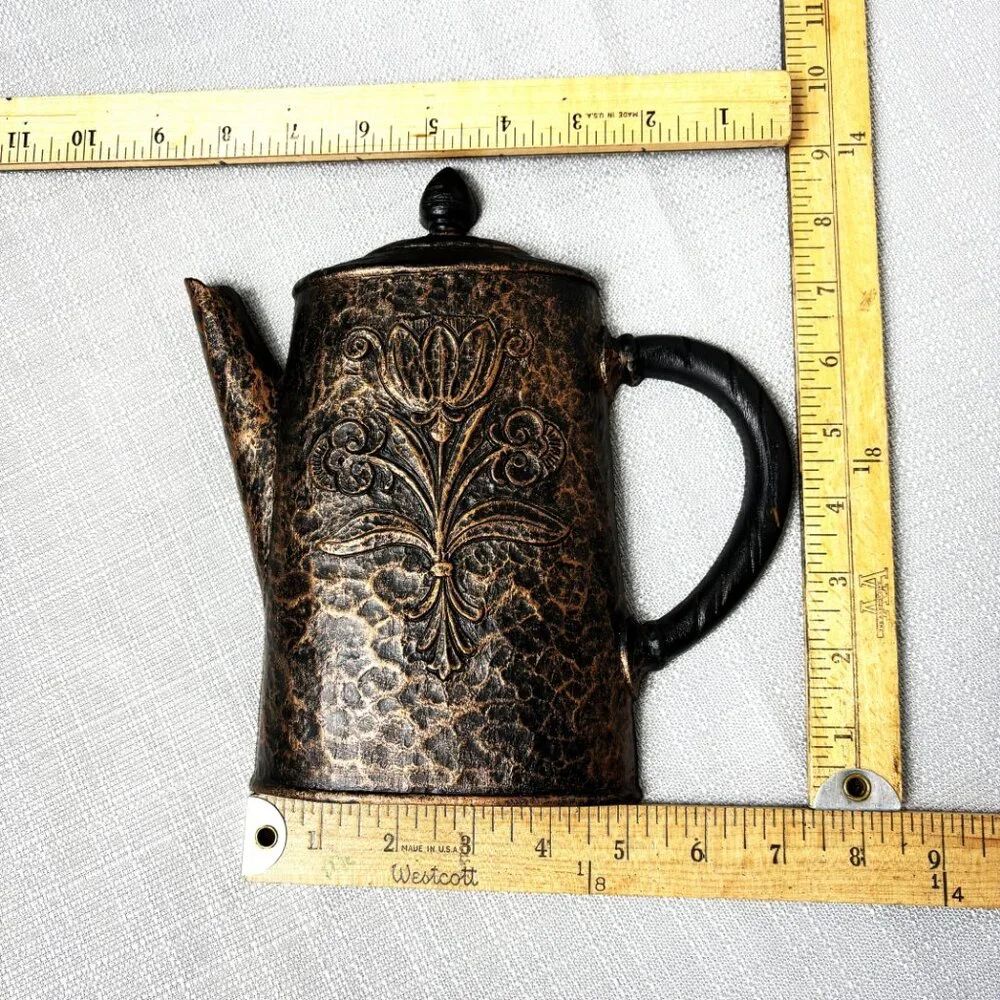 * 1972 Homco Tea Kettle  Coffee Pot Molded Plastic Wall  Plaque MCM Décor